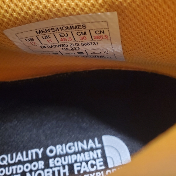 The North Face Oxeye Tech Men's  Hiking Running Shoes Size 12 Summit Gold/Black - Picture 13 of 13